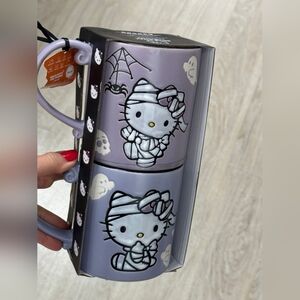 New - Sanrio Hello Kitty Halloween Mugs - Purple and White - 21 Ounce - Set Of 2